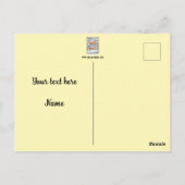 異化淡い色の黄色はがき ポストカード (裏面)