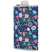 異国きらめくの花と蝶のパターン フラスク (左)