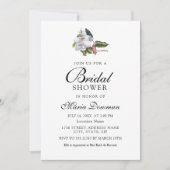 異国エレガント花クラシックフローラブライダルシャワー 招待状 (正面)