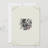 異国エレガント花スカルブライダルシャワー 招待状 (裏面)