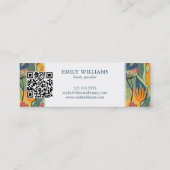 異国カラフル抽象芸術花模様 スキニー名刺 (裏面)