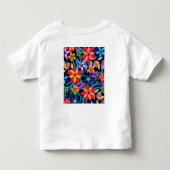 異国カラフル花柄 トドラーTシャツ (裏面)
