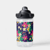 異国カラフル花柄–23021 ウォーターボトル (背面)