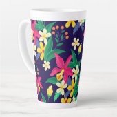 異国カラフル花柄–23021 カフェラテマグ (左アングル)