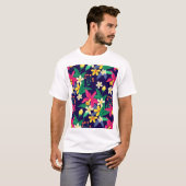 異国カラフル花柄–23021 Tシャツ (正面フル)