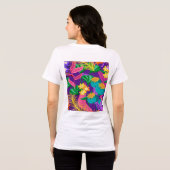 異国カラフル花柄–23148 トライブレンドTシャツ (裏面全面)