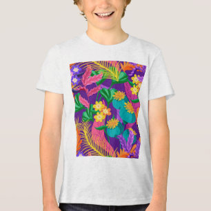 異国カラフル花柄–23148 トライブレンドTシャツ