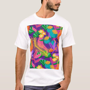 異国カラフル花柄–23148 Tシャツ