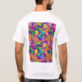 異国カラフル花柄–23148 Tシャツ (裏面)