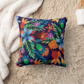 異国カラフル花柄–24367 クッション (ブランケット)