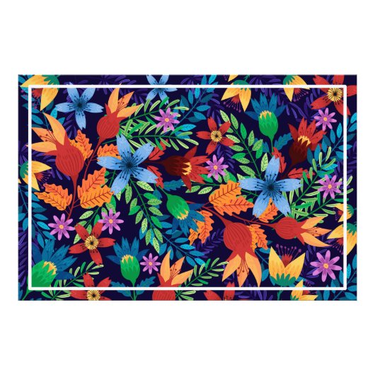 異国カラフル花柄–32436 フォトプリント            (正面)