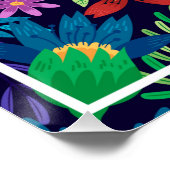 異国カラフル花柄–32436 ポスター (コーナー)