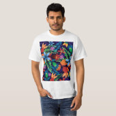 異国カラフル花柄–32436 Tシャツ (正面フル)