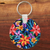 異国カラフル花柄–68578 キーホルダー (正面)