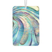 異国カラフル葉の花の渦巻き カーエアーフレッシュナー (裏面)