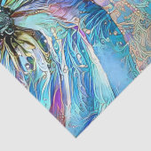 異国カラフル葉の花の渦巻き 薄葉紙 (詳細)