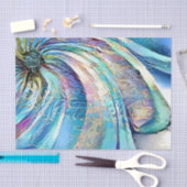 異国カラフル葉の花の渦巻き 薄葉紙 (クラフト)