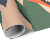 異国モダンのジャングル植物イラストレーションパターン。 ラッピングペーパー (ロールコーナー)