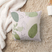 異国モダン的な葉パターン クッション (ブランケット)