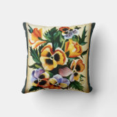 異国数々の色のパンジー クッション (裏面)