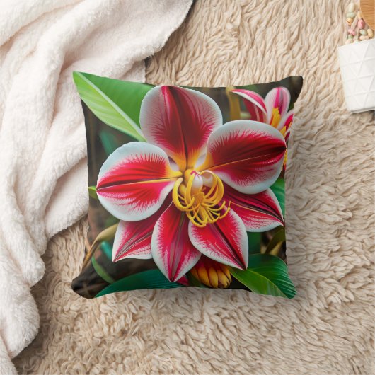 異国花 クッション (ブランケット)