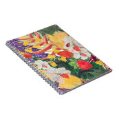 異国風の水彩シームレスな熱帯パターン ノートブック (右側)