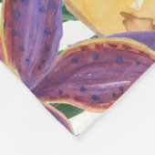 異国風の水彩シームレスな熱帯パターン フリースブランケット (角)