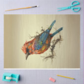 異国鮮やか色のポップ・アートの芸術鳥の切り離し 薄葉紙 (クラフト)