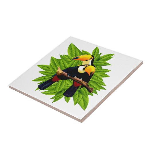 異国鳥 タイル (側面)