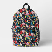 異国鳥 プリントバックパック (正面)