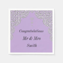 異常かわいらしな結婚ナプキパーソナライズされたン