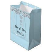 異常かわいらしパーソナライズされた結婚抱き枕 ミディアムペーパーバッグ (正面アングル)