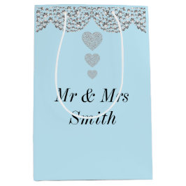 異常かわいらしパーソナライズされた結婚抱き枕 ミディアムペーパーバッグ