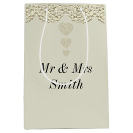 異常かわいらしパーソナライズされた結婚抱き枕 ミディアムペーパーバッグ