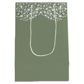 異常かわいらしパーソナライズされた結婚抱き枕 ミディアムペーパーバッグ (裏面)