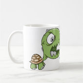 異常で熱狂するで堅いカメのコーヒー・マグ コーヒーマグカップ (左)