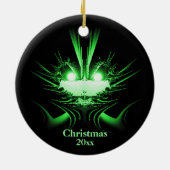 異常なエイリアンホリデーオーナメントと年 セラミックオーナメント (裏面)