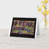 異常なショーのヴィンテージの旗 カード (黄色い花)