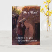 異常なマグダラのマリア及びイエス・キリストの空の墓 カード (黄色い花)