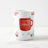 異常なモダン可愛い伝統的デザインクリスマス コーヒーマグカップ (中央)
