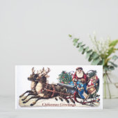 異常なヴィンテージダイカットサンタトインデアフォトカード シーズンカード (スタンド正面)