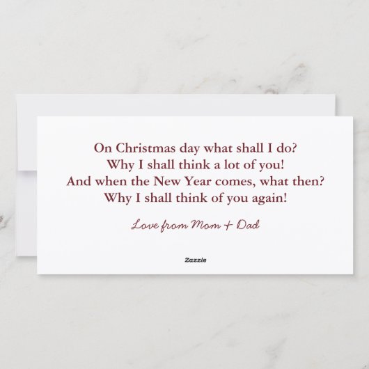 異常なヴィンテージダイカットサンタトインデアフォトカード シーズンカード (裏面)