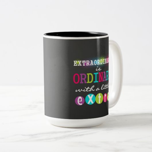 異常な先生の引用文の黒板のマグ ツートーンマグカップ (正面右)