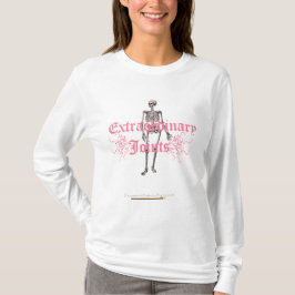 異常な接合箇所のピンクの骨組 Tシャツ
