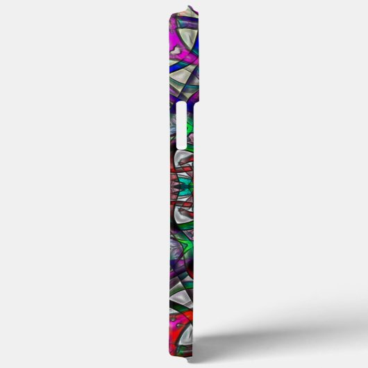 異常な赤い緑のカラフル万華鏡のように千変万化するパターン曼荼羅t Case-Mate iPhoneケース (裏面 / 右)