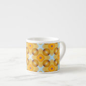 異常な黄色の幾何学的 エスプレッソカップ (正面右)