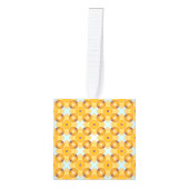 異常な黄色の幾何学的 キューブオーナメント (正面)