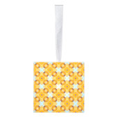 異常な黄色の幾何学的 キューブオーナメント (右)