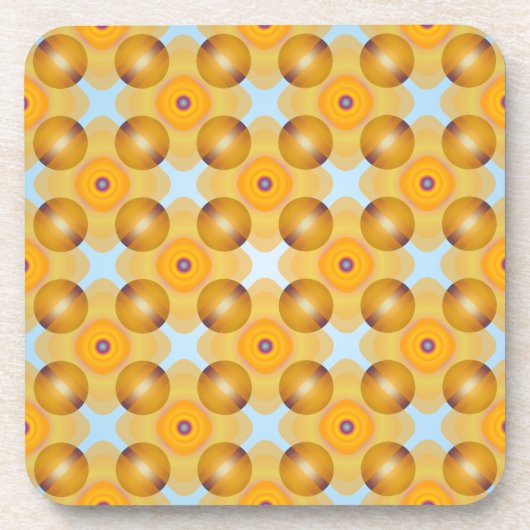 異常な黄色の幾何学的 コースター (正面)