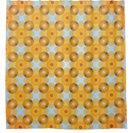 異常な黄色の幾何学的 シャワーカーテン